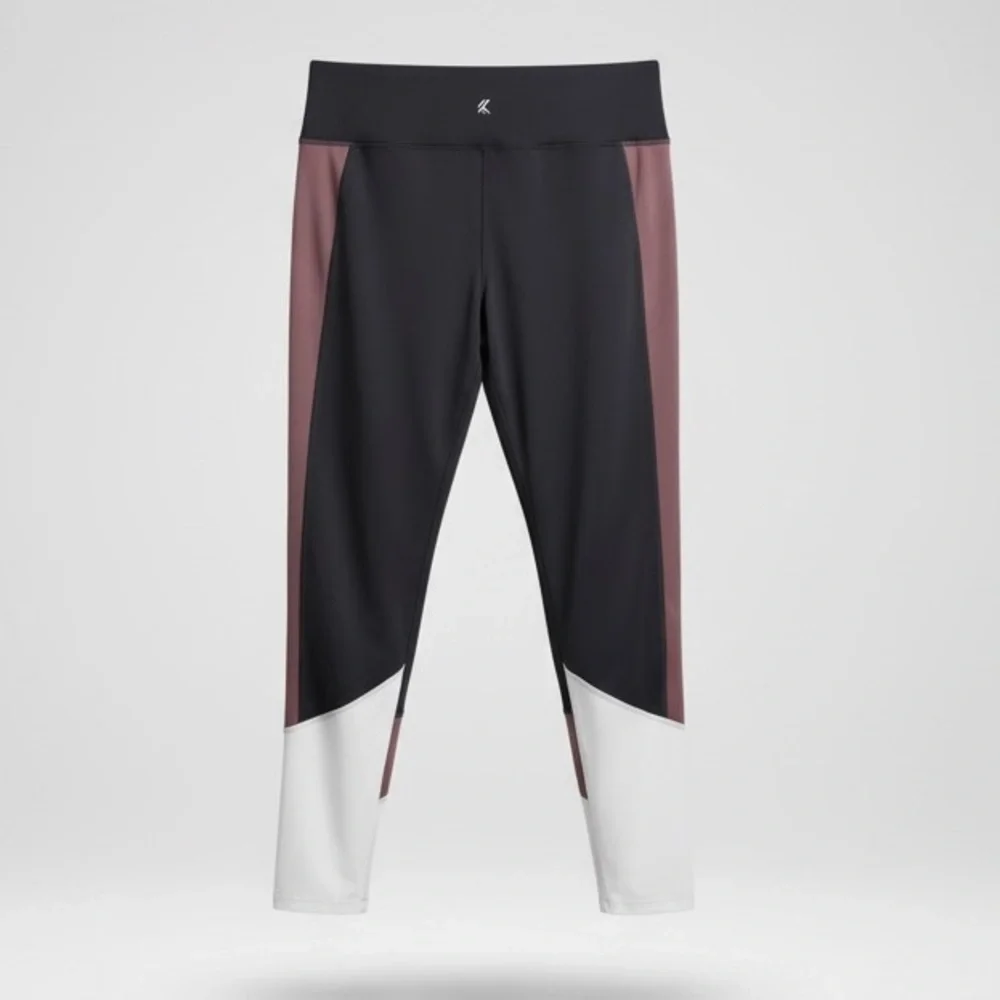Kyodan Colorblock Gym Leggings Woman’s Black/Gray /Mauve Size Medium EUC - Picture 4 of 6